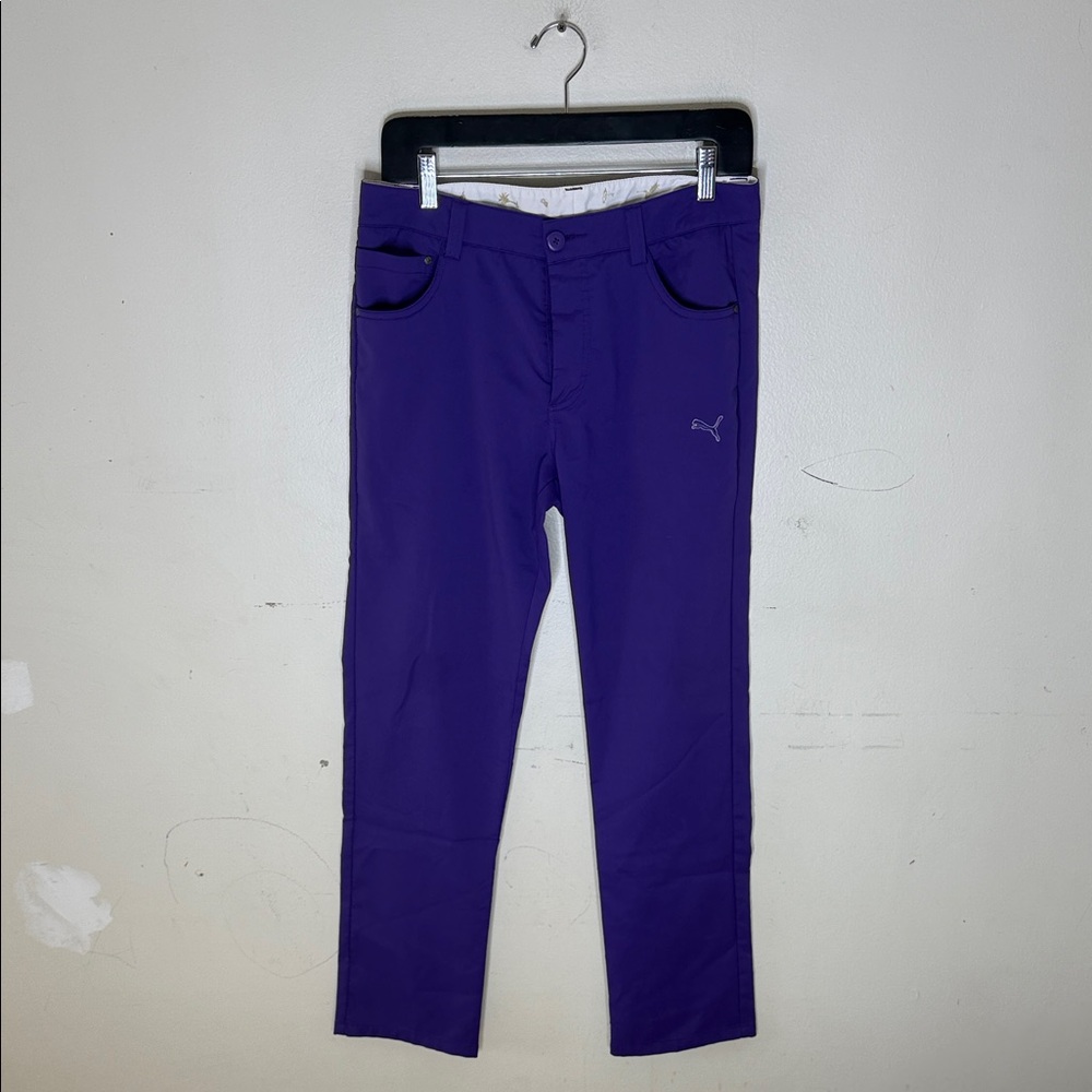 Puma Purple Golf Pants with Logo Size 30/32